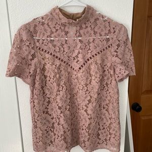 Cute Muave Lace Top